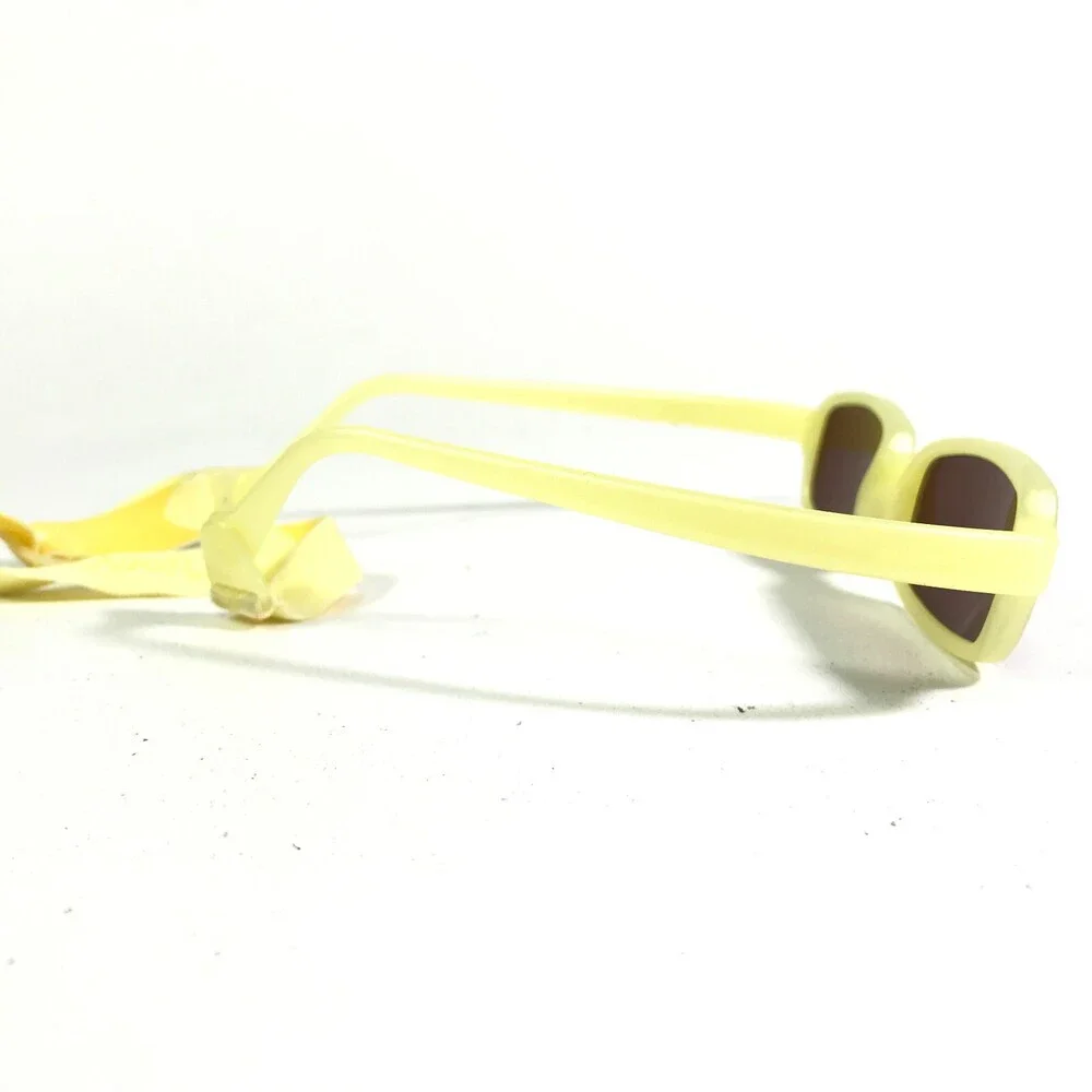 Miraflex Sunglasses NEW BABY 2 Yellow Rectangular Frames with Brown Lenses 42-14